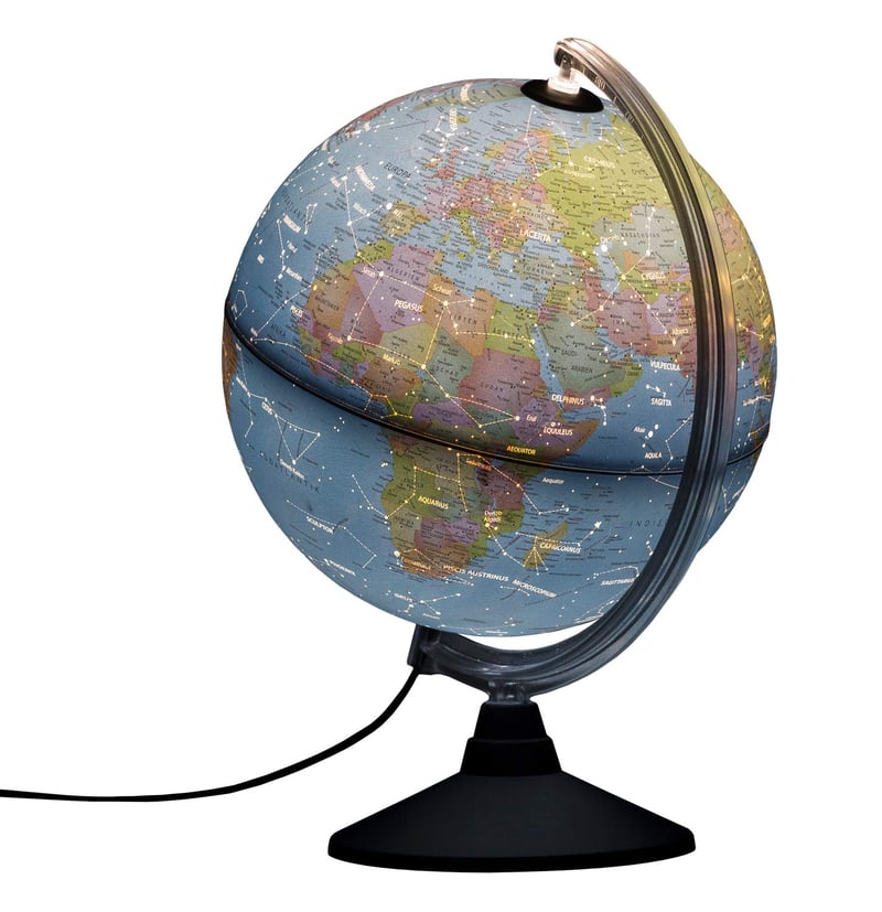 Idena 10411 Svietiaci glóbus s politickou mapou a súhvezdiami, priemer 25 cm