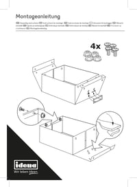 Idena 11009 Úložný box z pevného kartónu, s vekom s kovovými rohmi, tyrkysový, s popisovateľným poľom, 35x28x17 cm, na organizáciu domácnosti a kancelárie 5