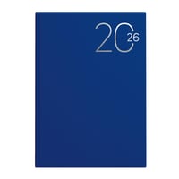 Idena 12039 Vreckový diár 2026 formát A5, týždenný rozvrh (1 týždeň na 2 stranách), polstrovaný diár s tvrdou väzbou v modrej farbe, so záložkou. 1