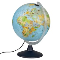 Idena 22059 Detský svietiaci glóbus so zvieratkami, LED osvetlenie, vypínač, priemer 30 cm 1