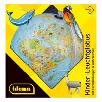 Idena 22059 Detský svietiaci glóbus so zvieratkami, LED osvetlenie, vypínač, priemer 30 cm 5