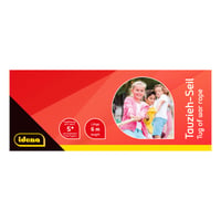 Idena 40382 Joc de tras la sfoară pentru exterior, lungime 6 m, diametru 20 mm, steag detașabil, capete întărite, joc de grădină pentru adulți și copii de la 5 ani 6