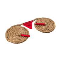 Idena 40382 Joc de tras la sfoară pentru exterior, lungime 6 m, diametru 20 mm, steag detașabil, capete întărite, joc de grădină pentru adulți și copii de la 5 ani 2