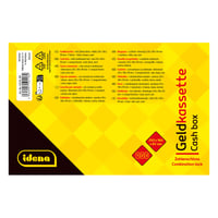 Casetă de bani Idena 50118 cu cifru din 3 cifre, oțel negru, 25 x 18 x 9 cm, cu compartiment pentru monede 7