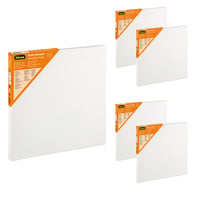 Idena 90561 Napnuté maliarske plátno 5 ks - 30x30 cm, 100% bavlna, 380 g/m², na olejové a akrylové farby 1