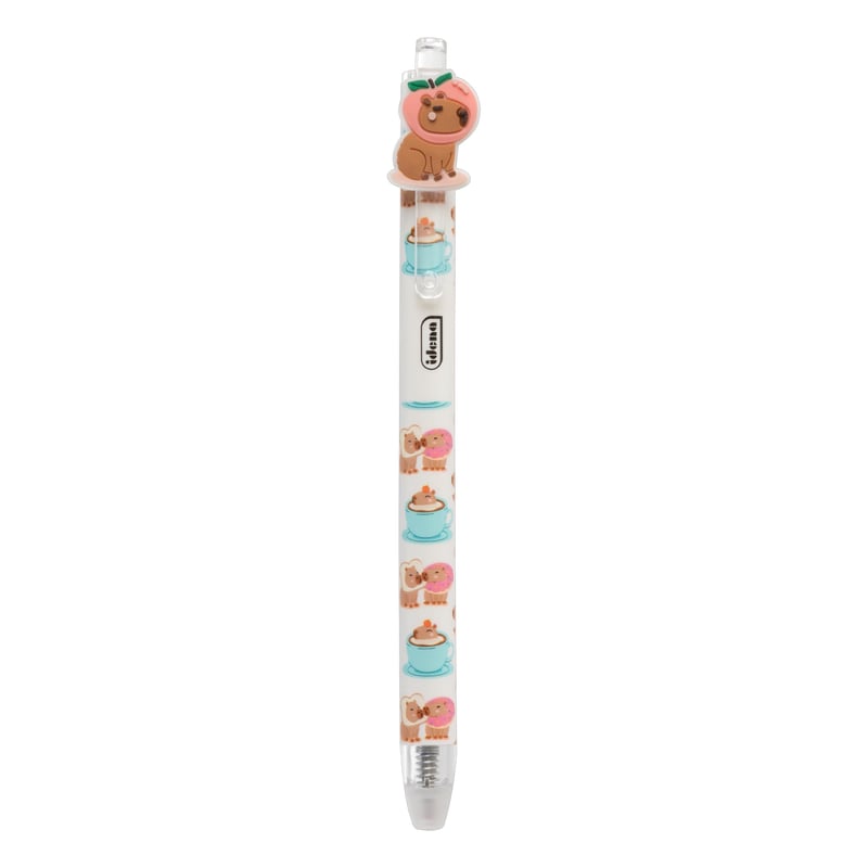 Stilou cu gel ștersibil Idena Capybara 11561 cu mecanism cu buton, cerneală albastră, design aleatoriu