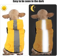 Idepet 2az1ben vízálló kutyakabát esőkabát reflektív sávval 6