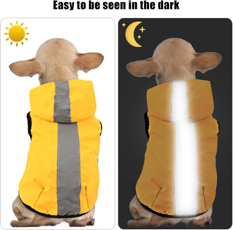 Idepet 2az1ben vízálló kutyakabát esőkabát reflektív sávval