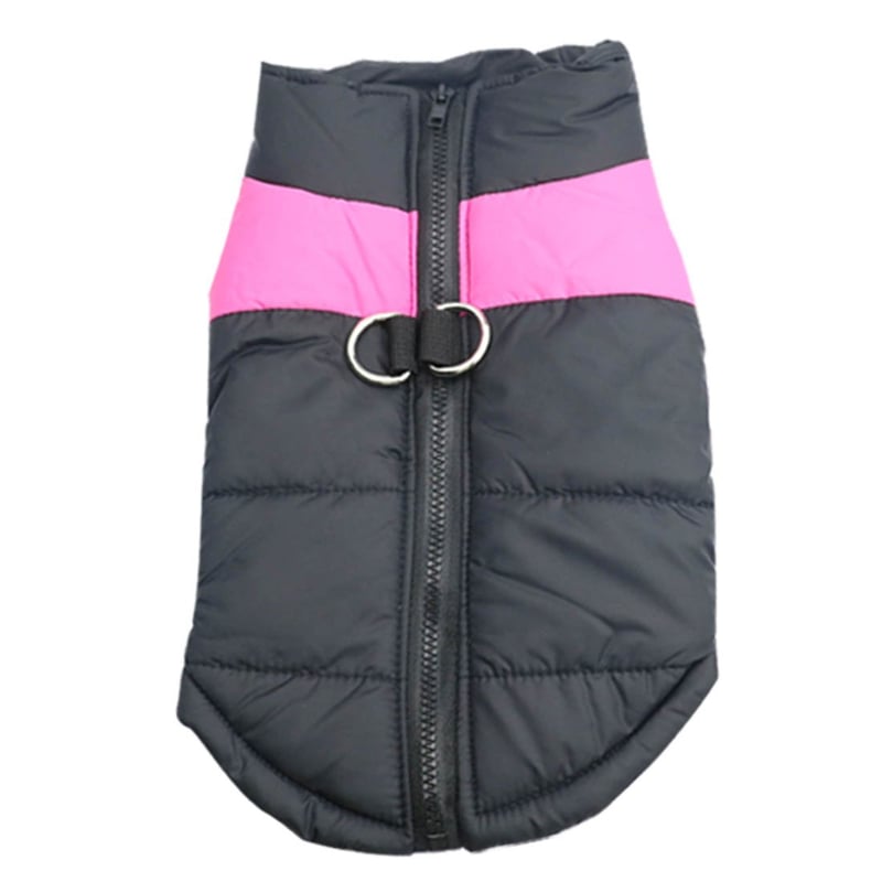 Idepet nepremokavý kabátik pre psov a mačky - ružový - 4XL