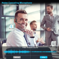 iDIGMALL Bluetooth 5.2 slúchadlá s mikrofónom s potlačením hluku CVC8.0, bezdrôtová stereofónna náhlavná súprava s otvorenou konštrukciou, matná čierna (G2), na kancelárske a športové účely 5