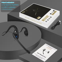 iDIGMALL Bluetooth 5.2 slúchadlá s mikrofónom s potlačením hluku CVC8.0, bezdrôtová stereofónna náhlavná súprava s otvorenou konštrukciou, matná čierna (G2), na kancelárske a športové účely 9