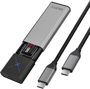 Carcasă externă iDsonix pentru SSD M.2 NVMe PCIe, USB-C 3.2 Gen2 10Gbps, adaptor din aluminiu, montare fără unelte, compatibil UASP, M-Key și B+M, dimensiuni 2230 2242 2260 2280