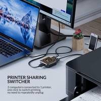 iDsonix USB 3.0 Switch - Kétirányú KVM Kapcsoló 2 PC Között - Nyomtató, Billentyűzet, Egér Megosztó - 5 Gbps Adatátvitel - Plug and Play 4