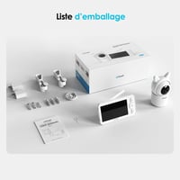 Detská pestúnka ieGeek 1080P s 5-palcovým displejom, 360° PTZ otáčaním, automatickým sledovaním, nočným videním a pripojením k smartfónu, biela 7