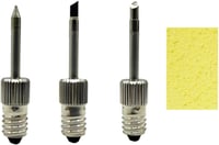 Iegefirm 3 db sárgaréz forrasztóhegy E10 csatlakozóval USB forrasztópákához forrasztóállomáshoz hegesztő tippek 1