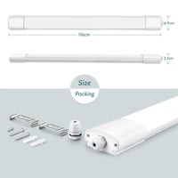 IEGLED Stropné svietidlo do vlhkých priestorov 120 cm, 36W 4000lm, IP65, 4000K neutrálna biela, kúpeľňa, garáž, spálňa 9
