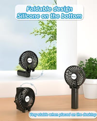 iEGrow HF308 Mini Kézi Ventilátor Fekete Akkumulátoros 7