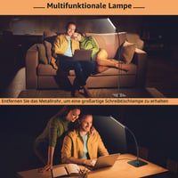 LED stojanová lampa iFalarila, 120 LED, 10W s diaľkovým ovládaním, 3 farebné režimy 3000K-6000K, 10 úrovní jasu, husí krk, do obývačky, spálne, kancelárie, čierna 3