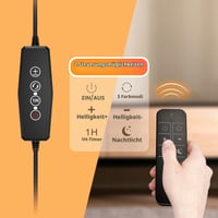 LED stojanová lampa iFalarila, 120 LED, 10W s diaľkovým ovládaním, 3 farebné režimy 3000K-6000K, 10 úrovní jasu, husí krk, do obývačky, spálne, kancelárie, čierna 2