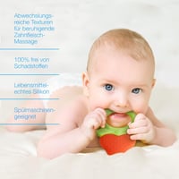 ifancy Gyümölcs Alakú Rágóka Babáknak - Higiénikus Szilikon Fogzássegítő Játék - BPA-mentes Színes Harapójáték Fogfájás Enyhítésére - 4 db-o 4