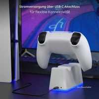 ifollower PS5 kontroller töltőállomás állítható RGB világítással, 2 órás gyorstöltés 4