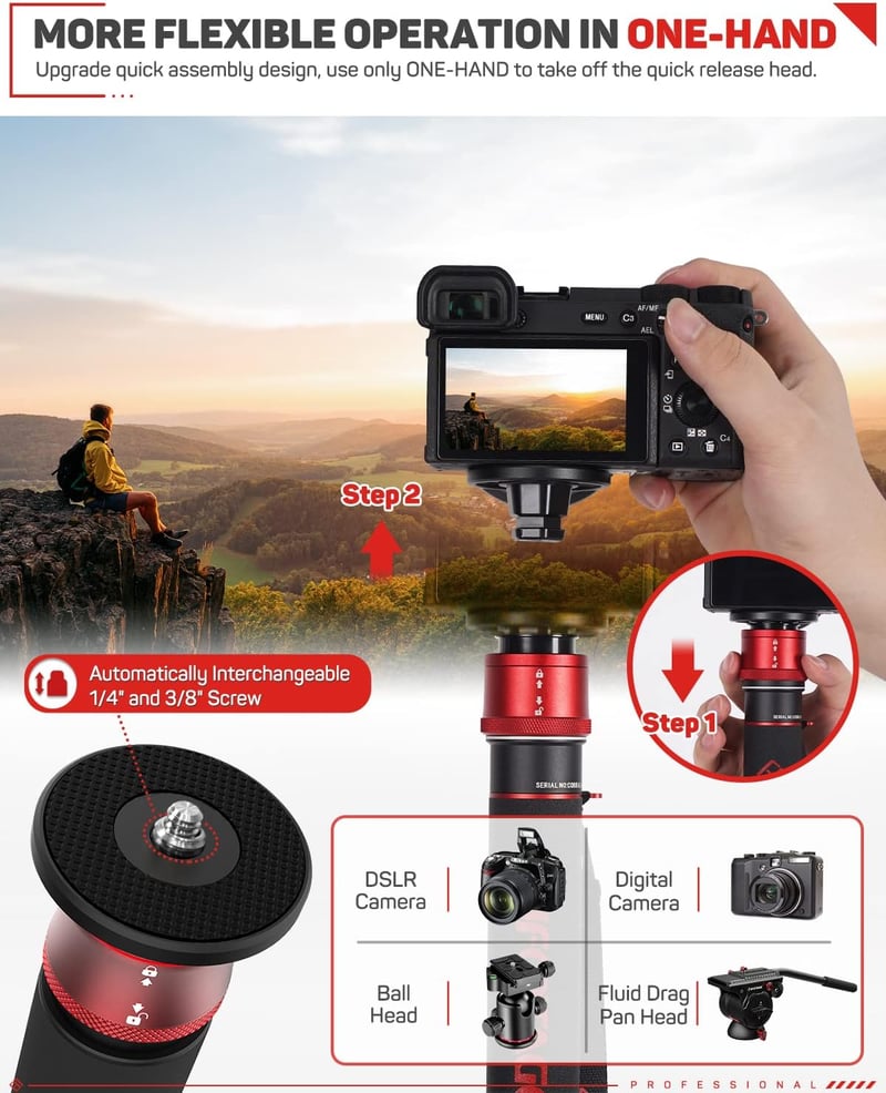 IFOOTAGE Monopod Lábakkal