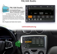 iFreGo 2DIN Autórádió 7" GPS CarPlay Android Bluetooth Kormánytávírányítás 7