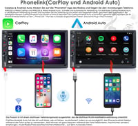 iFreGo 2DIN Autórádió 7" GPS CarPlay Android Bluetooth Kormánytávírányítás 2