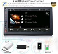 iFreGo 7" 2 DIN Autórádió Apple CarPlay és Android Támogatással - Bluetooth 5.1, Érintőképernyő, 7 Színű Háttérvilágítás, Telefon Csatlakozá 6