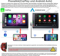 iFreGo 7" 2 DIN Autórádió Apple CarPlay és Android Támogatással - Bluetooth 5.1, Érintőképernyő, 7 Színű Háttérvilágítás, Telefon Csatlakozá 2