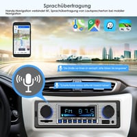 iFreGo Autórádió Bluetooth Kihangosítóval - 1 DIN, 7 Színű Háttérvilágítás, SD/TF/MP3/AUX, FM/AM, Gyorstöltés, 4x60W, Telefontartóval 4