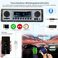 iFreGo Autórádió Bluetooth Kihangosítóval - 1 DIN, 7 Színű Háttérvilágítás, SD/TF/MP3/AUX, FM/AM, Gyorstöltés, 4x60W, Telefontartóval 7