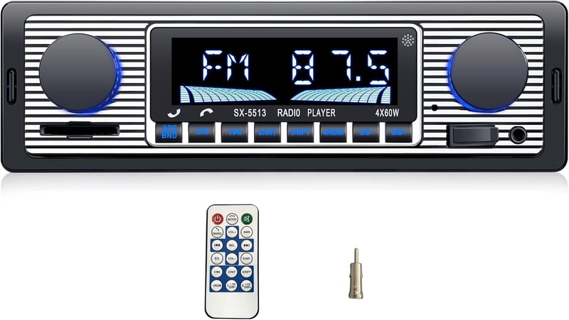 iFreGo Autórádió Bluetooth Kihangosítóval - 1 DIN, 7 Színű Háttérvilágítás, SD/TF/MP3/AUX, FM/AM, Gyorstöltés, 4x60W, Telefontartóval
