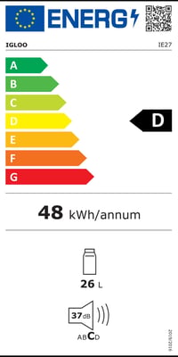 Elektrická chladiaca autochladnička Igloo IE27, 27 l – 12 V a 230 V – prenosná mini chladnička na cesty, kempovanie a do člnov s priehradkou na kábel a režimom Eco/Max 10