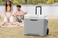 Elektrická chladiaca autochladnička Igloo IE42, 42 l, 12 V a 230 V, mini chladnička na kempovanie, dovolenku, do člna, s kolieskami a teleskopickou rukoväťou, režim Eco/Max 8