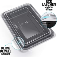 Dózy na jedlo Igluu Meal Prep 10 ks, 1 priehradka, 828 ml, so vzduchotesným vekom, bez obsahu BPA, vhodné do mikrovlnnej rúry a umývačky riadu 5