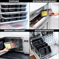 Dózy na jedlo Igluu Meal Prep 10 ks, 1 priehradka, 828 ml, so vzduchotesným vekom, bez obsahu BPA, vhodné do mikrovlnnej rúry a umývačky riadu 6