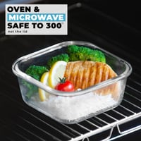 Igluu Meal Prep Négyzetes Üveg Ételtároló Doboz Tetővel – 3 db-os Készlet, Vegyes Méretekben 8