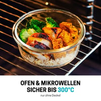 Recipient de sticlă pentru alimente Igluu Meal Prep, rotund (set de 3 bucăți) – 400/650/950 ml 8