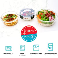 Recipient de sticlă pentru alimente Igluu Meal Prep, rotund (set de 3 bucăți) – 400/650/950 ml 9