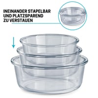 Recipient de sticlă pentru alimente Igluu Meal Prep, rotund (set de 3 bucăți) – 400/650/950 ml 7