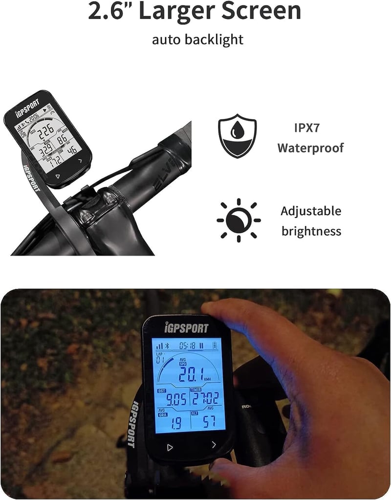 iGPSPORT BSC100S GPS kerékpárszámítógép 2,6" kijelzővel, ANT+ vezeték nélküli vízálló