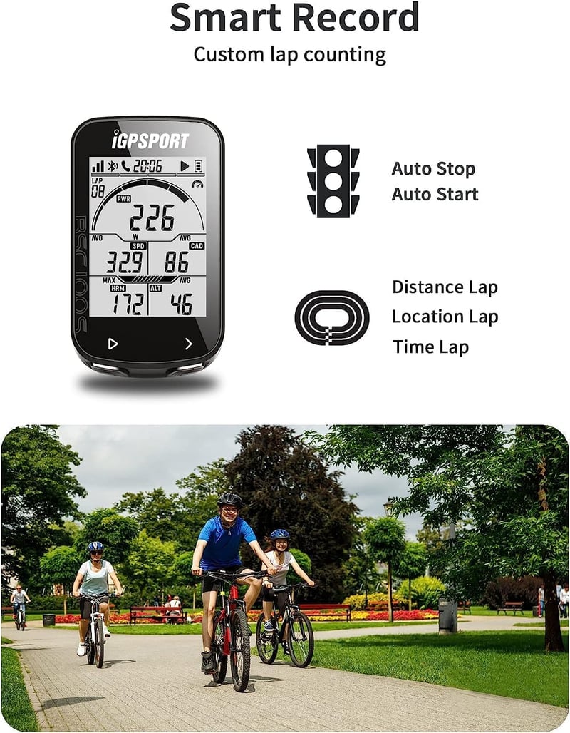 iGPSPORT BSC100S GPS kerékpárszámítógép 2,6" kijelzővel, ANT+ vezeték nélküli vízálló