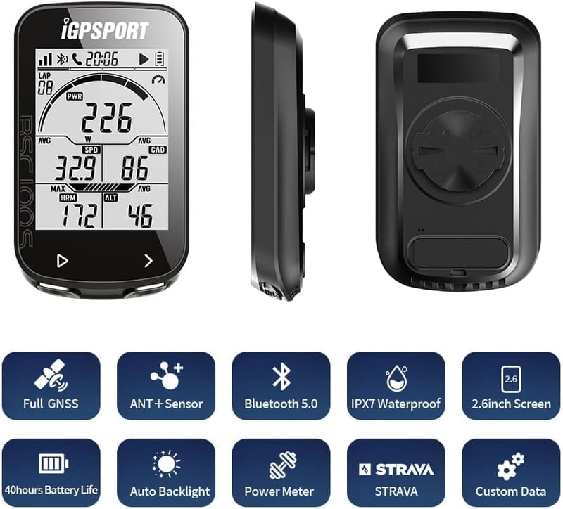 iGPSPORT GPS Kerékpár Számítógép ANT+ Pulzus Sebesség Kadencia Szenzor