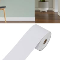 IGTOPS Öntapadós Szegélyléc 10 cm x 5 m - Rugalmas PVC Falszegély, Vízálló, Dekoratív Öntapadó Szalag Konyhába, Nappaliba, Hálószobába (Fehé 1
