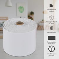 IGTOPS Öntapadós Szegélyléc 10 cm x 5 m - Rugalmas PVC Falszegély, Vízálló, Dekoratív Öntapadó Szalag Konyhába, Nappaliba, Hálószobába (Fehé 6
