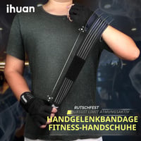 Priedušné fitness rukavice Ihuan so spevnením zápästia pre mužov a ženy – Čierne tréningové rukavice – Kompletná ochrana dlaní na vzpieranie a cvičenie 2