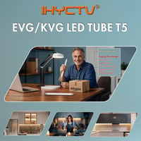 Tub LED IHYCTV T5 114,9 cm G5 20W 2760lm Lumină naturală 6500K Compatibil EVG/KVG pentru tub fluorescent 54W Sticlă mată Nereglabil 300° 50000h 1 buc 5