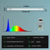 Tub LED IHYCTV T5 114,9 cm G5 20W 2760lm Lumină naturală 6500K Compatibil EVG/KVG pentru tub fluorescent 54W Sticlă mată Nereglabil 300° 50000h 1 buc 2