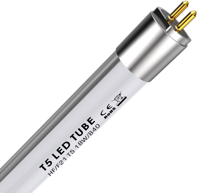 IHYCTV LED Fénycső T5 849mm 18W 4000K Hideg Fehér G5 Foglalat